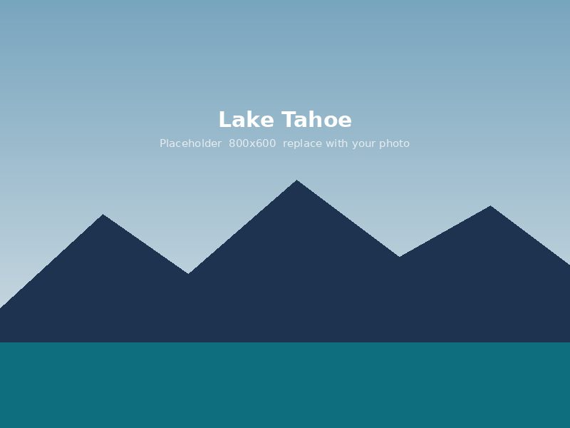 Drone view of the Lake Tahoe shoreline